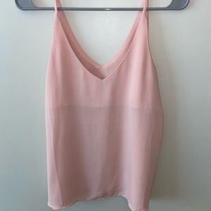 Pink v neck tank top